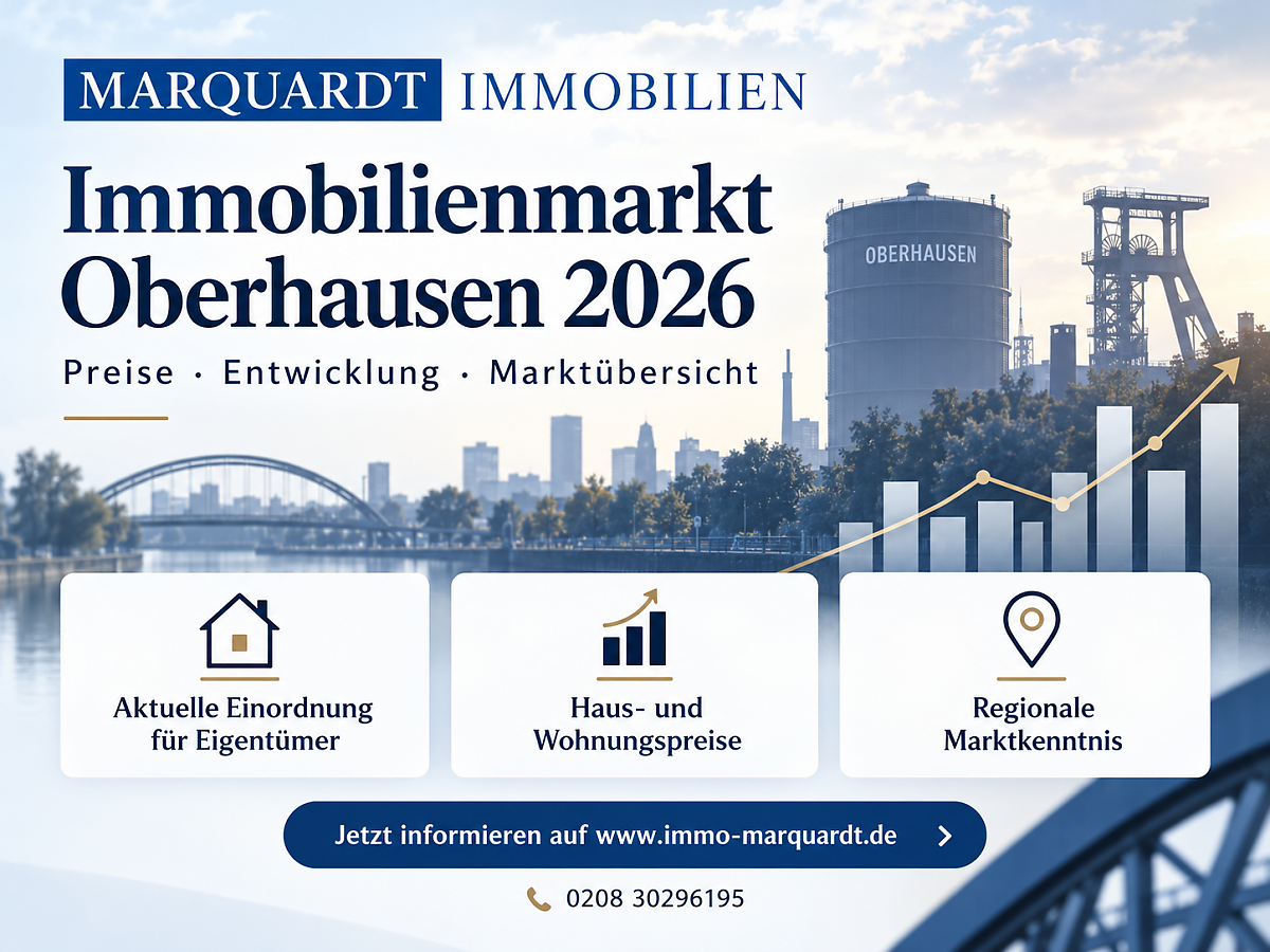 Immobilienmarkt Oberhausen 2026 Immobilienmarkt Oberhausen 2026 – Informationen zu Haus- und Wohnungspreisen