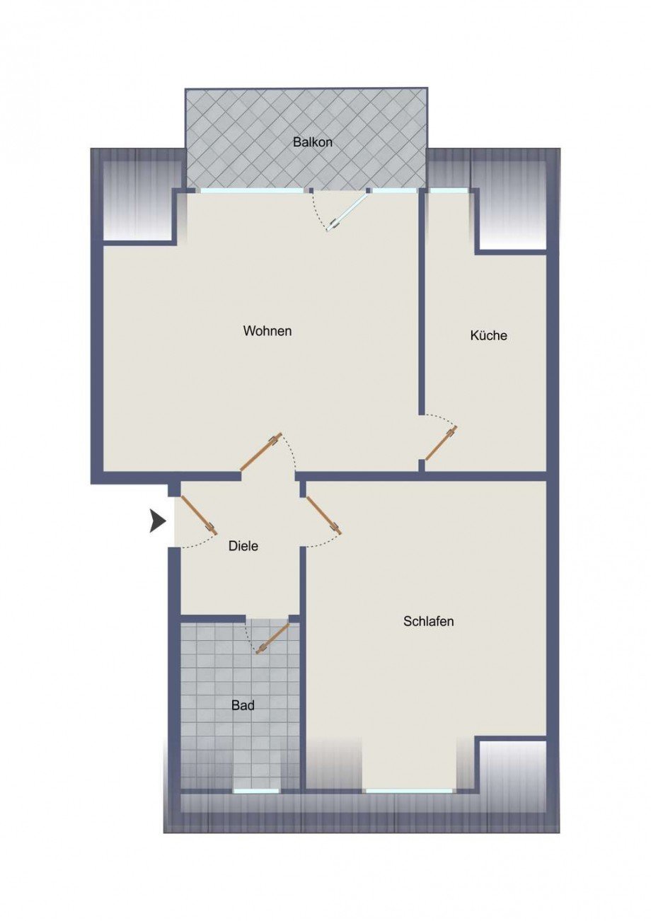 Dachgeschoss rechts Dachgeschosswohnung Oberhausen