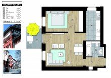 Grundriss WE 57 Wohnen mit Stil und Geschichte - 2-Zimmer-Eigentumswohnung